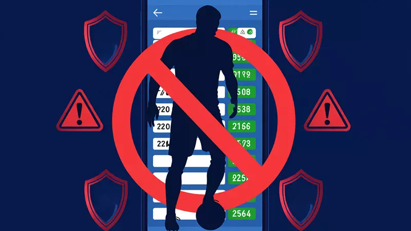 Interdiction de parier pour les joueurs professionnels - Symbole d'interdiction