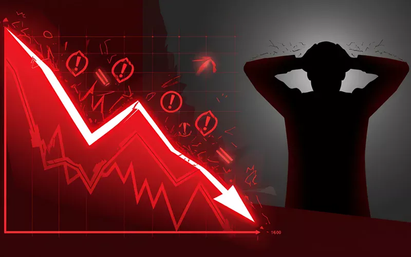 Statistiques d'échec des parieurs professionnels avec taux de 95% d'échec et graphiques financiers